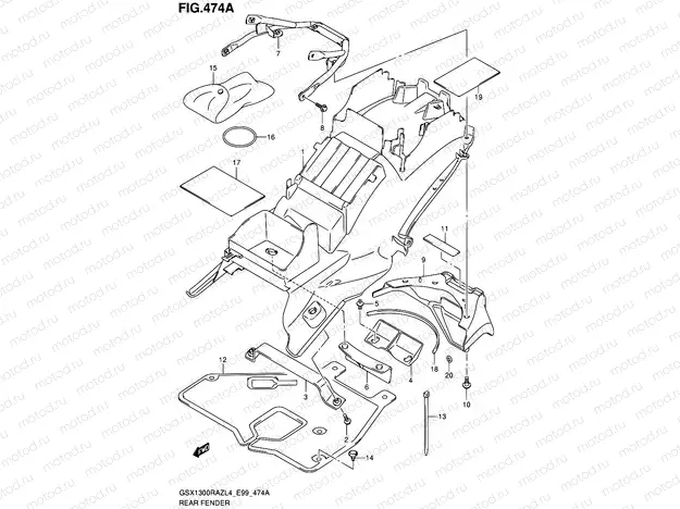 474A - REAR FENDER