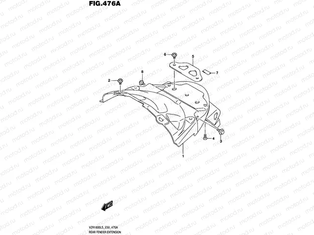 476A - REAR FENDER EXTENSION