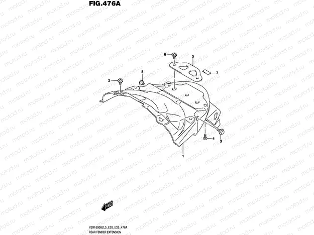 476A - REAR FENDER EXTENSION
