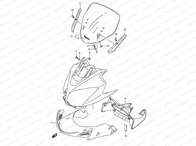 47A - COWLING BODY (MODEL K4/K5/K6)