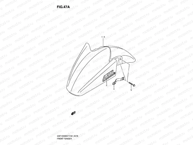 47A - FRONT FENDER (MODEL K9)