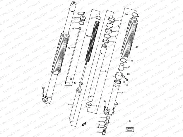 47A - FRONT FORK DAMPER (DR-Z400EY/EK1/EK2 P37)