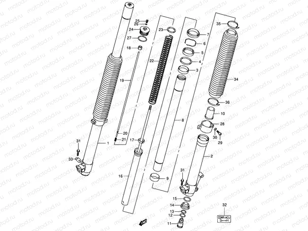 47A - FRONT FORK DAMPER (MODEL K2/K3/K4)