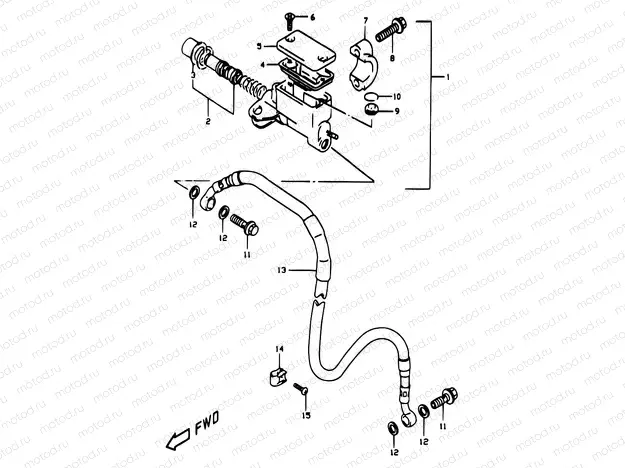 47A - FRONT MASTER CYLINDER (E24)