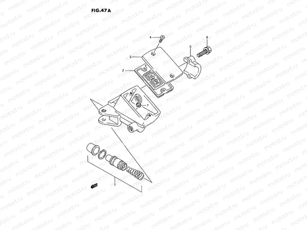47A - FRONT MASTER CYLINDER (MODEL K/L/M/N/P/R)
