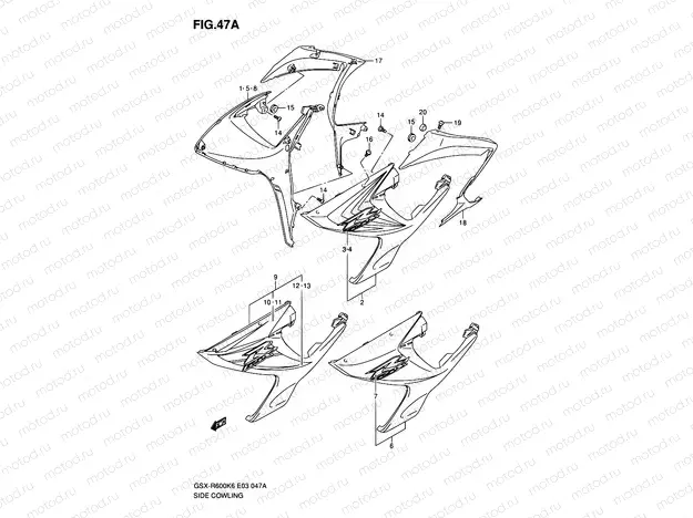 47A - SIDE COWLING (MODEL K7)