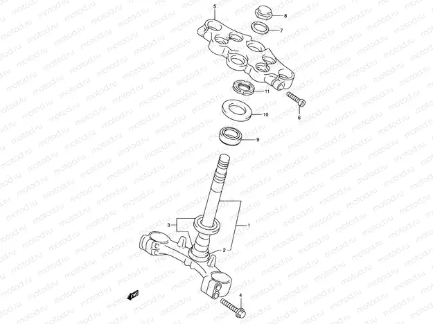 47A - STEERING STEM (MODEL K3)