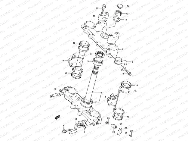 47A - STEERING STEM (MODEL K3/K4/K5)