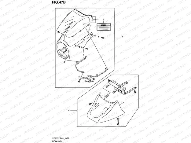 47B - COWLING (OPTIONAL, MODEL K1/K2/K3)