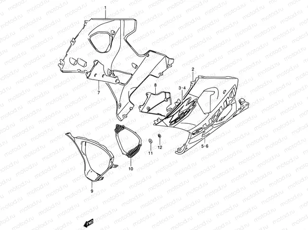 47B - UNDER COWLING (GSX-R1000K4 1TX)