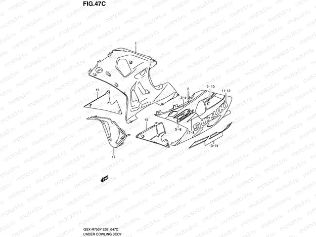 47C - UNDER COWLING (MODEL K3)