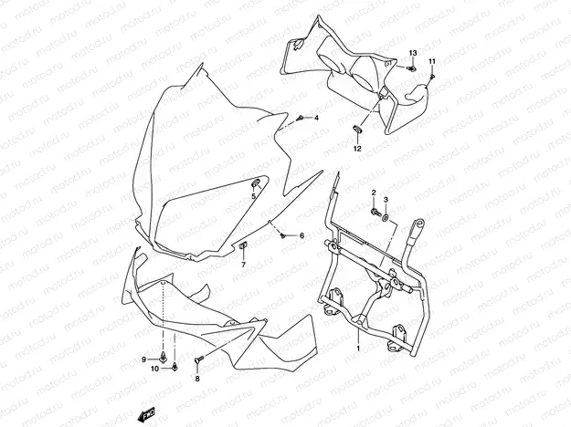 48 - COWL BODY INSTALLATION PARTS (MODEL K2/K3)