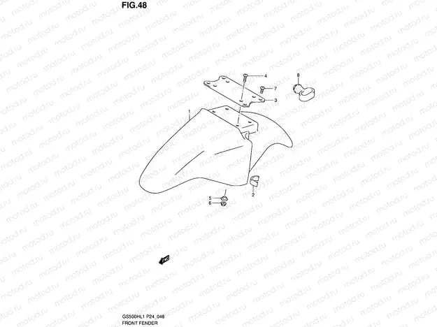 48 - FRONT FENDER (GS500H)