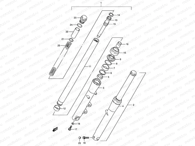 48 - FRONT FORK (MODEL N/P/R/S)