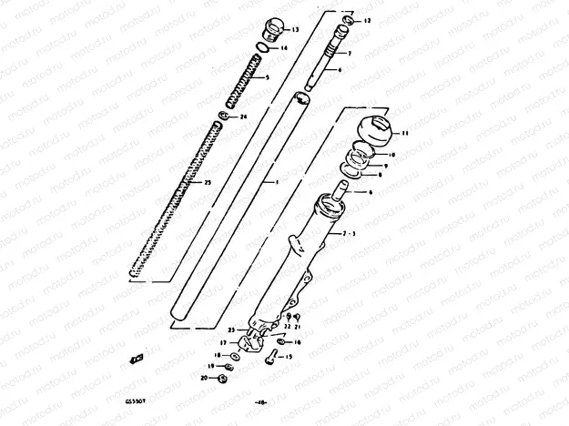 48 - FRONT FORK (SINGLE DISK)