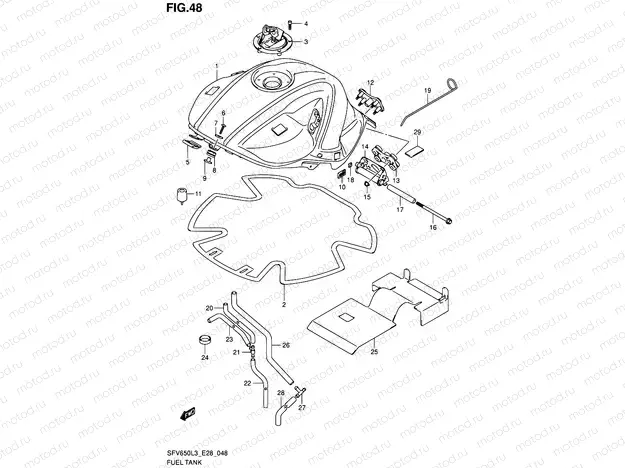 48 - FUEL TANK (SFV650AL3 E28)