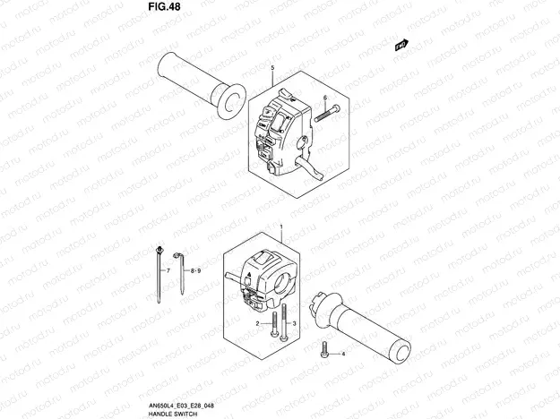 48 - HANDLE SWITCH (AN650L4 E03)
