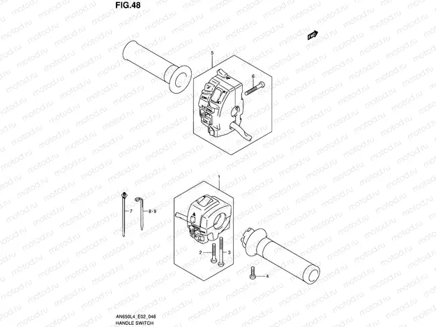 48 - HANDLE SWITCH (AN650L4 E19)