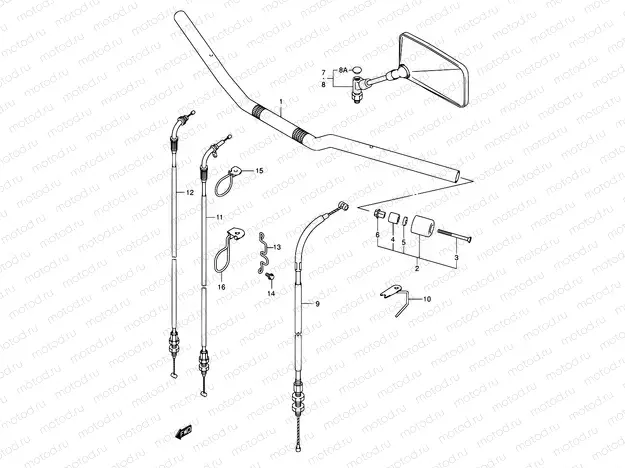 48 - HANDLEBAR (WITH OUT COWLING)