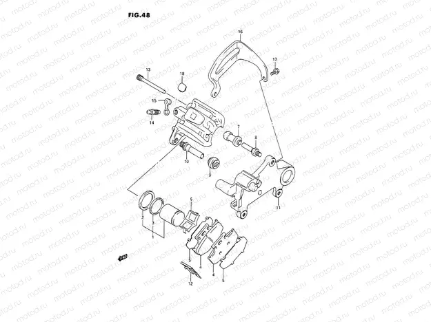48 - REAR CALIPER (MODEL L/M)