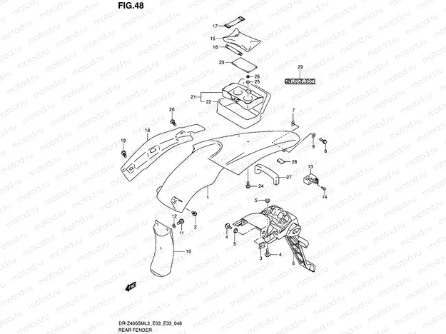 48 - REAR FENDER
