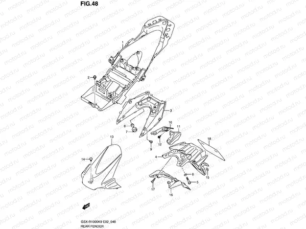 48 - REAR FENDER