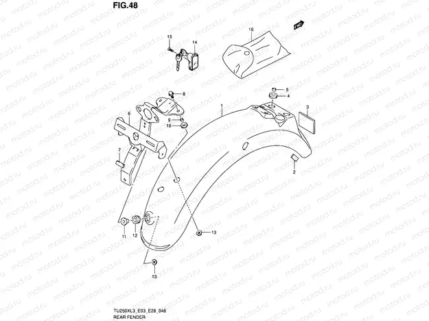 48 - REAR FENDER (TU250XL3 E03)