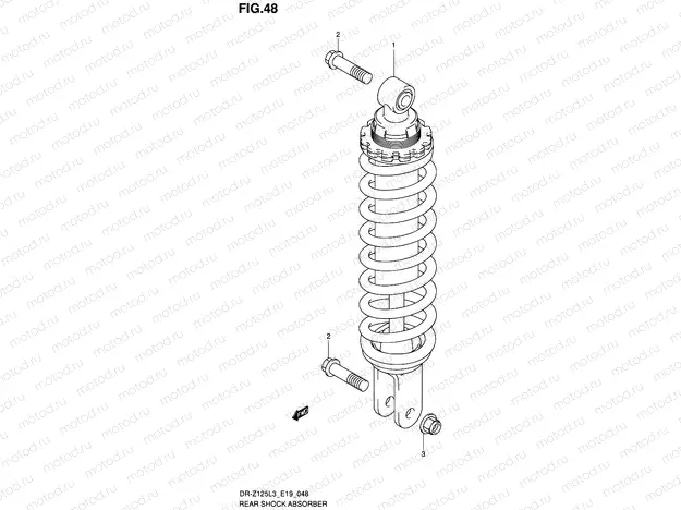 48 - REAR SHOCK ABSORBER (DR-Z125L3 E19)