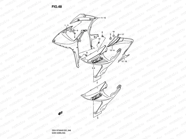 48 - SIDE COWLING (MODEL K6)