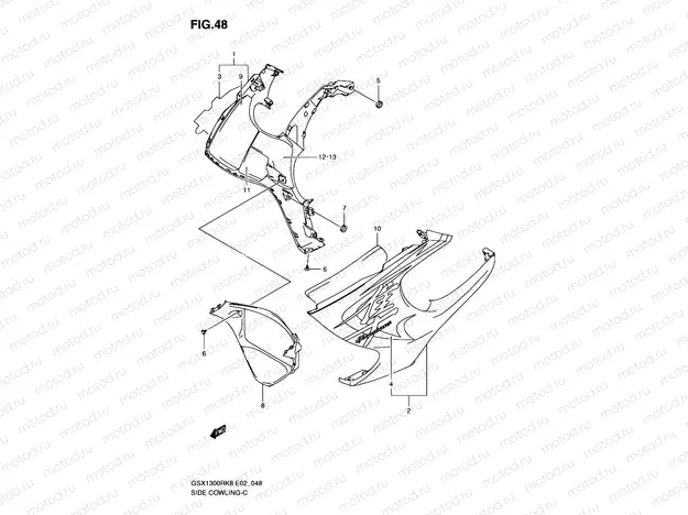 48 - SIDE COWLING (MODEL K8)