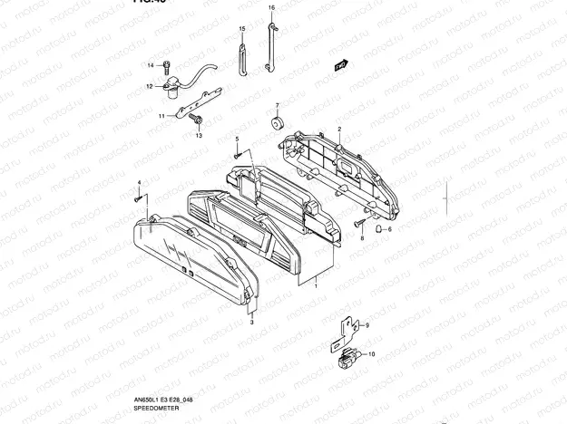 48 - SPEEDOMETER (AN650AL1 E33)