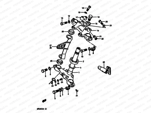48 - STEERING STEM (MODEL F/G/H)