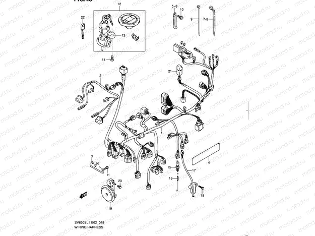 48 - WIRING HARNESS (SV650SL1 E02)