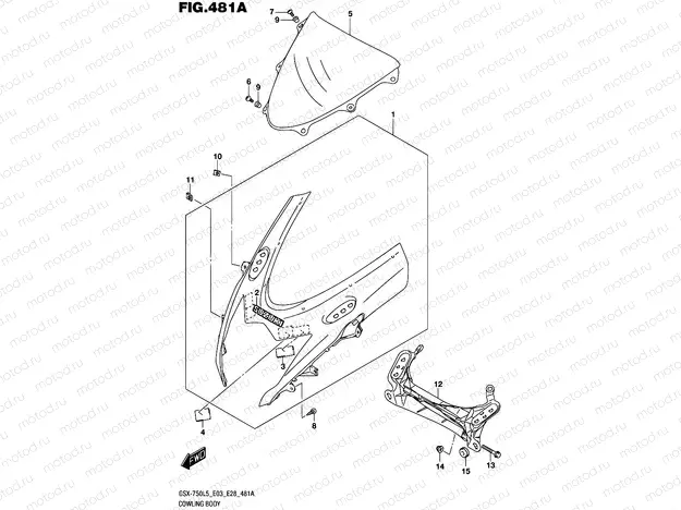 481A - COWLING BODY