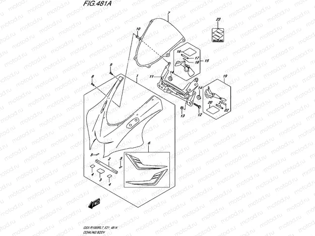 481A - COWLING BODY (GSX-R1000RL7 E21)