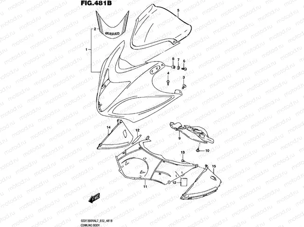 481B - COWLING BODY (GSX1300RAL7 E19)