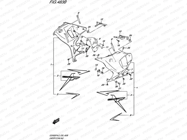 483B - UNDER COWLING (FOR YVB)