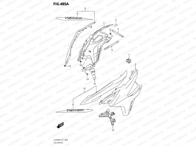 485A - SIDE COWLING (DL650A,DL650AUE)