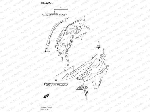 485B - SIDE COWLING (DL650XA,DL650XAUE)
