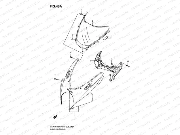 48A - COWLING BODY (MODEL K8)