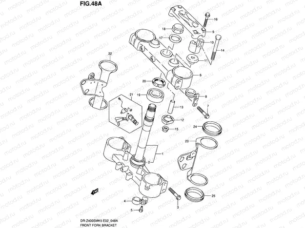 48A - FRONT FORK BRACKET (MODEL K7/K8/K9)