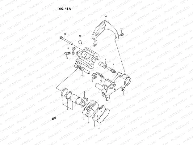 48A - REAR CALIPER (MODEL N/P)