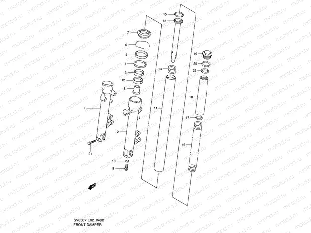 48B - FRONT FORK DAMPER (MODEL K2)