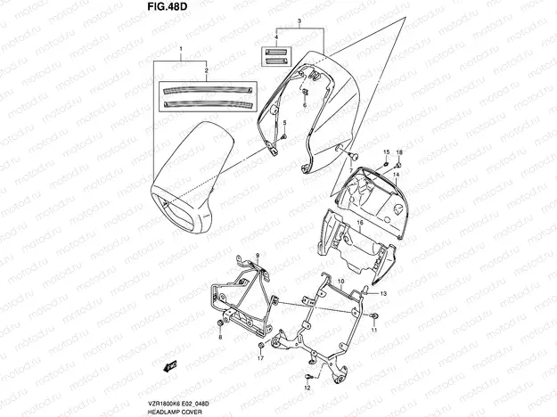 48D - HEADLAMP COVER (VZR1800ZL0/ZUFL0)