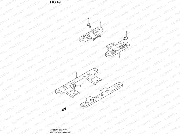 49 - FOOTBOARD BRACKET