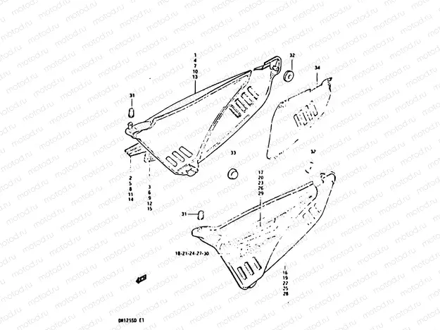 49 - FRAME COVER (MODEL D:E02, E04, E15, E17, E18, E21, E25, E26)