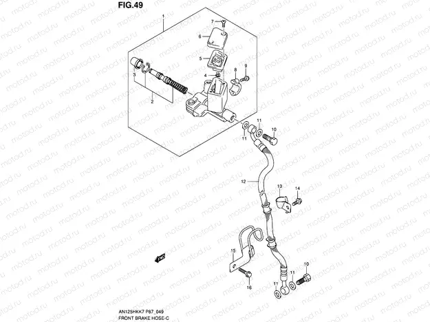 49 - FRONT BRAKE HOSE