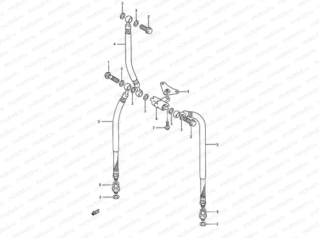 49 - FRONT BRAKE HOSE