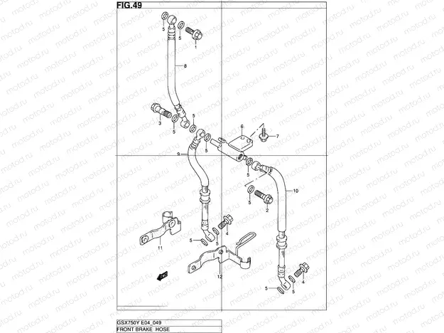 49 - FRONT BRAKE HOSE