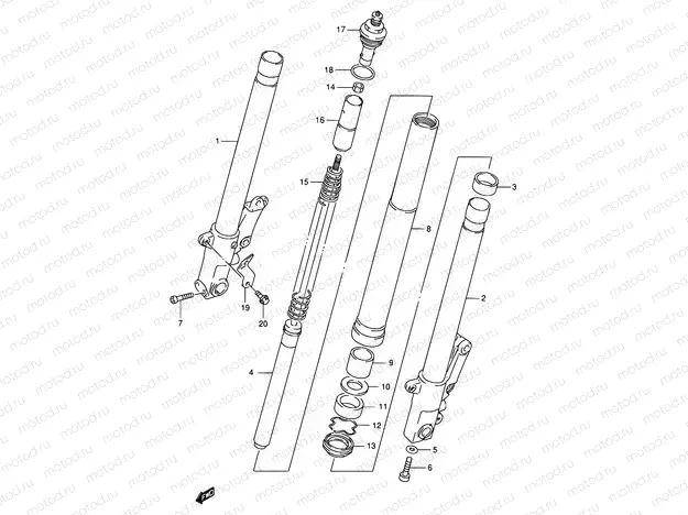 49 - FRONT DAMPER (MODEL P/R)